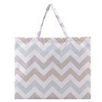 Colored Zigzag Seamless Patterns Zipper Large Tote Bag