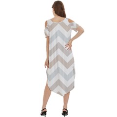 Cold Shoulder Loose Fit Dress With Pockets 