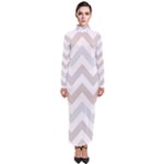 Colored Zigzag Seamless Patterns Turtleneck Maxi Dress