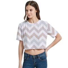 Women s Round Neck Short Sleeve Crop Top 