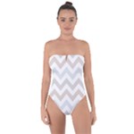 Colored Zigzag Seamless Patterns Tie Back One Piece Swimsuit