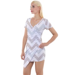 Short Sleeve Asymmetric Mini Dress 