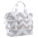 Colored Zigzag Seamless Patterns Sports Shoulder Bag with Shoes Compartment