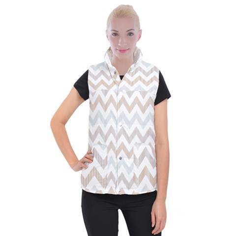 Colored Zigzag Seamless Patterns Women s Button Up Vest from ArtsNow.com