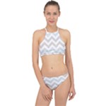 Colored Zigzag Seamless Patterns Halter Bikini Set