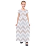 Colored Zigzag Seamless Patterns Kids  Short Sleeve Maxi Dress