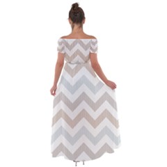 Off Shoulder Open Front Chiffon Dress 