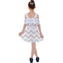 Kids  Shoulder Cutout Chiffon Dress 