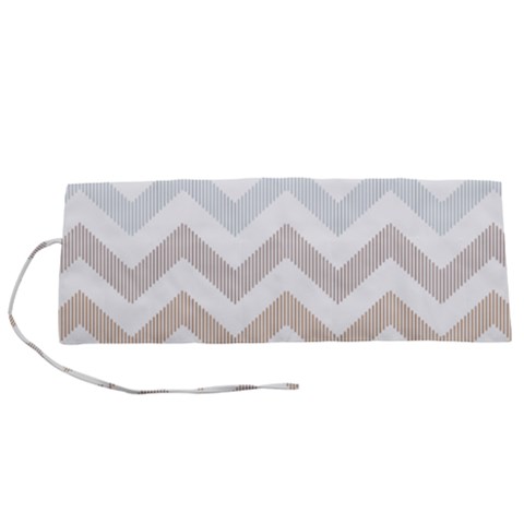 Colored Zigzag Seamless Patterns Roll Up Canvas Pencil Holder (S) from ArtsNow.com