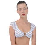 Colored Zigzag Seamless Patterns Cap Sleeve Ring Bikini Top