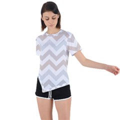 Asymmetrical Short Sleeve Sports T-Shirt 