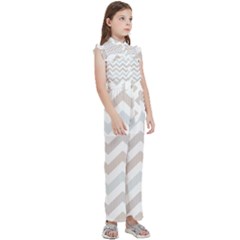 Kids  Sleeveless Ruffle Edge Band Collar Chiffon One Piece 