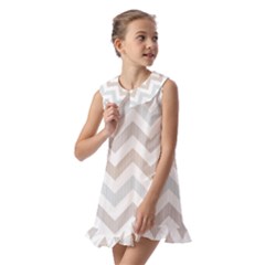 Kids  Pilgrim Collar Ruffle Hem Dress 