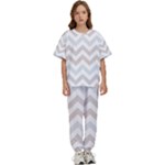 Colored Zigzag Seamless Patterns Kids  T-Shirt and Pants Sports Set