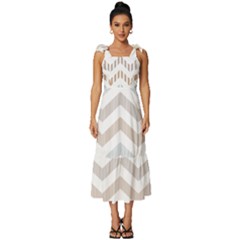 Tie-Strap Tiered Midi Chiffon Dress 