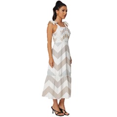 Tie-Strap Tiered Midi Chiffon Dress 