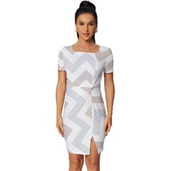 Fitted Knot Split End Bodycon Dress 