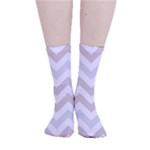 Colored Zigzag Seamless Patterns Smooth Crew Length Tube Socks