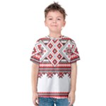 Retro Knitting Patterns Seamless Kids  Cotton T-Shirt