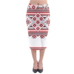 Retro Knitting Patterns Seamless Midi Pencil Skirt