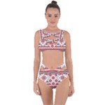 Retro Knitting Patterns Seamless Bandaged Up Bikini Set 