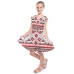 Retro Knitting Patterns Seamless Kids  Short Sleeve Dress