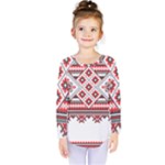 Retro Knitting Patterns Seamless Kids  Long Sleeve T-Shirt