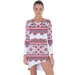 Retro Knitting Patterns Seamless Asymmetric Cut-Out Shift Dress