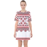 Retro Knitting Patterns Seamless Sixties Short Sleeve Mini Dress