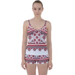 Retro Knitting Patterns Seamless Tie Front Two Piece Tankini