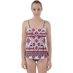 Retro Knitting Patterns Seamless Twist Front Tankini Set