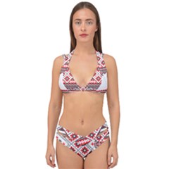 Double Strap Halter Bikini Set 