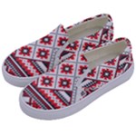 Retro Knitting Patterns Seamless Kids  Canvas Slip Ons