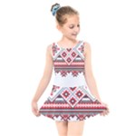 Retro Knitting Patterns Seamless Kids  Skater Dress Swimsuit