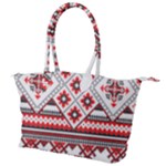 Retro Knitting Patterns Seamless Canvas Shoulder Bag