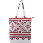 Retro Knitting Patterns Seamless Double Zip Up Tote Bag