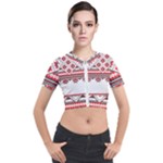 Retro Knitting Patterns Seamless Short Sleeve Cropped Jacket