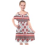 Retro Knitting Patterns Seamless Kids  Cut Out Shoulders Chiffon Dress