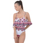 Retro Knitting Patterns Seamless Drape Piece Swimsuit