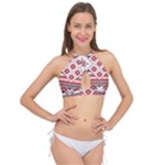 Retro Knitting Patterns Seamless Cross Front Halter Bikini Top