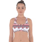 Retro Knitting Patterns Seamless Cross Back Hipster Bikini Top 