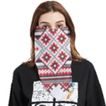 Retro Knitting Patterns Seamless Face Covering Bandana (Triangle)