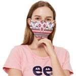 Retro Knitting Patterns Seamless Fitted Cloth Face Mask (Adult)