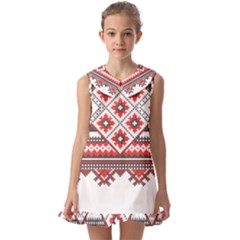 Kids  Pilgrim Collar Ruffle Hem Dress 