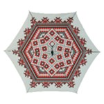 Retro Knitting Patterns Seamless Automatic Folding Umbrella with Case (Small)