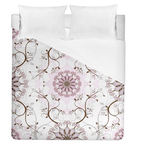 Floral Flora Flower Seamless Pattern Duvet Cover (Queen Size) from ArtsNow.com