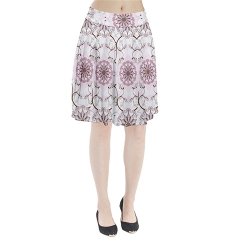 Floral Flora Flower Seamless Pattern Pleated Skirt from ArtsNow.com