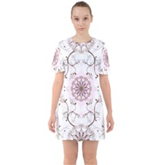 Sixties Short Sleeve Mini Dress 