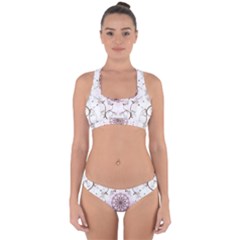 Floral Flora Flower Seamless Pattern Cross Back Hipster Bikini Set from ArtsNow.com