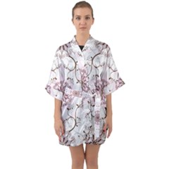 Half Sleeve Satin Kimono  